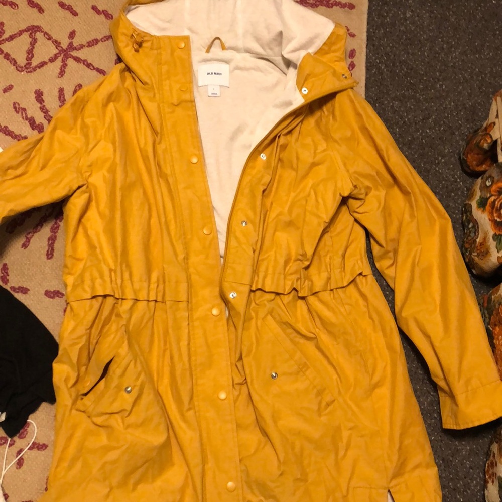 Women’s Yellow Old Navy Trench Rain coat